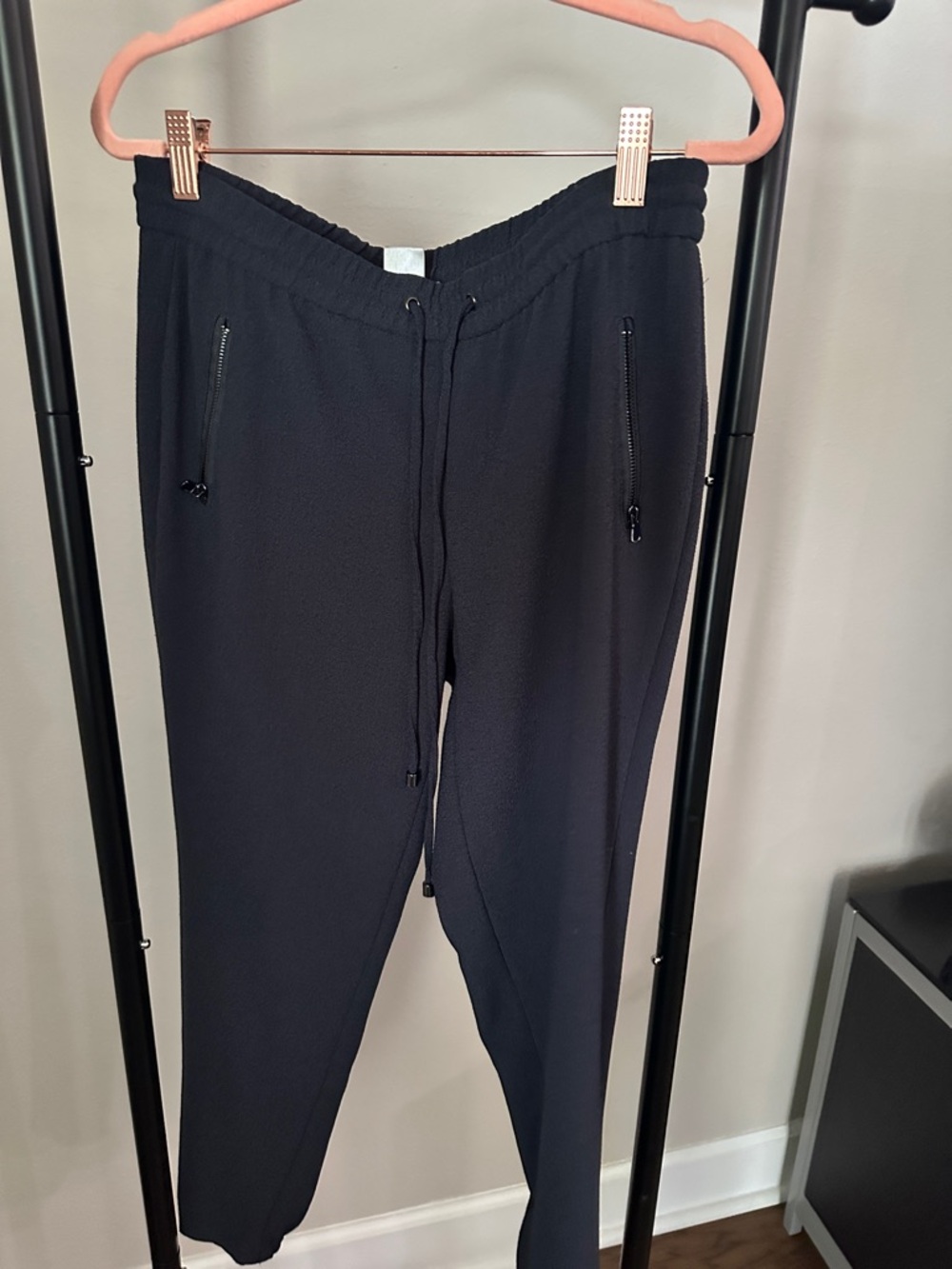 Calvin Klein Black Drawstring Joggers with Zip Pockets
